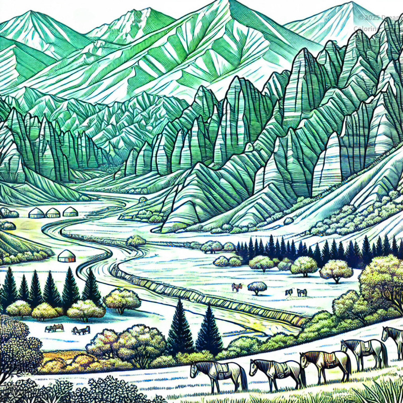 5. Jeti-Oguz red rock formations (Seven Bulls)