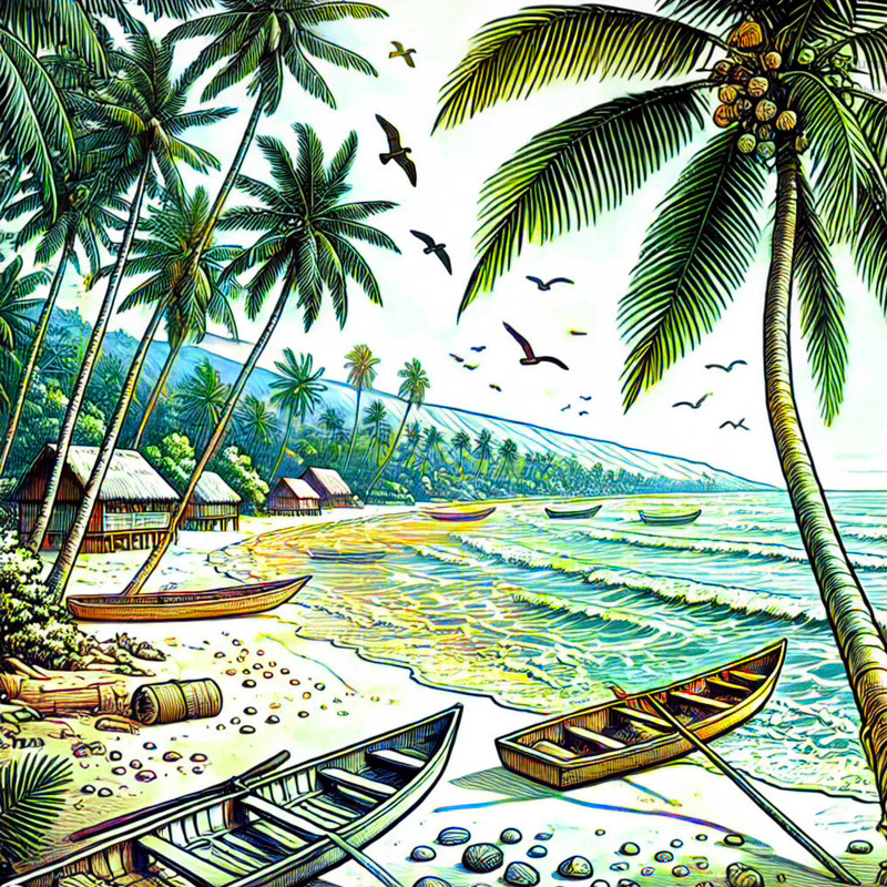 11. Cap Skirring tropical beach and palm trees