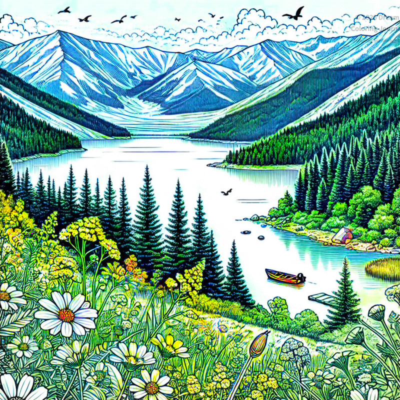 13. Sary-Chelek Lake nature reserve landscape