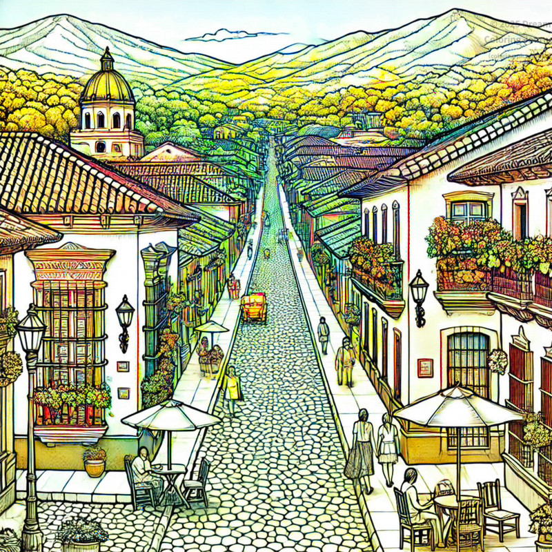 16. Santa Rosa de Copán colonial town street