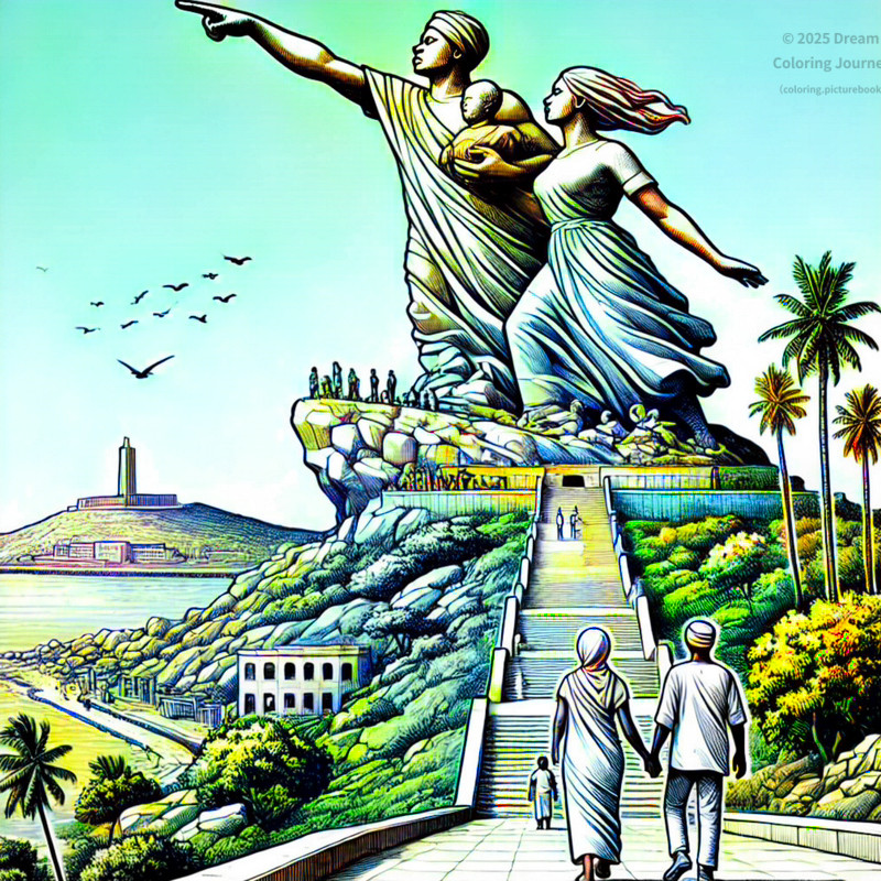 16. African Renaissance Monument close view