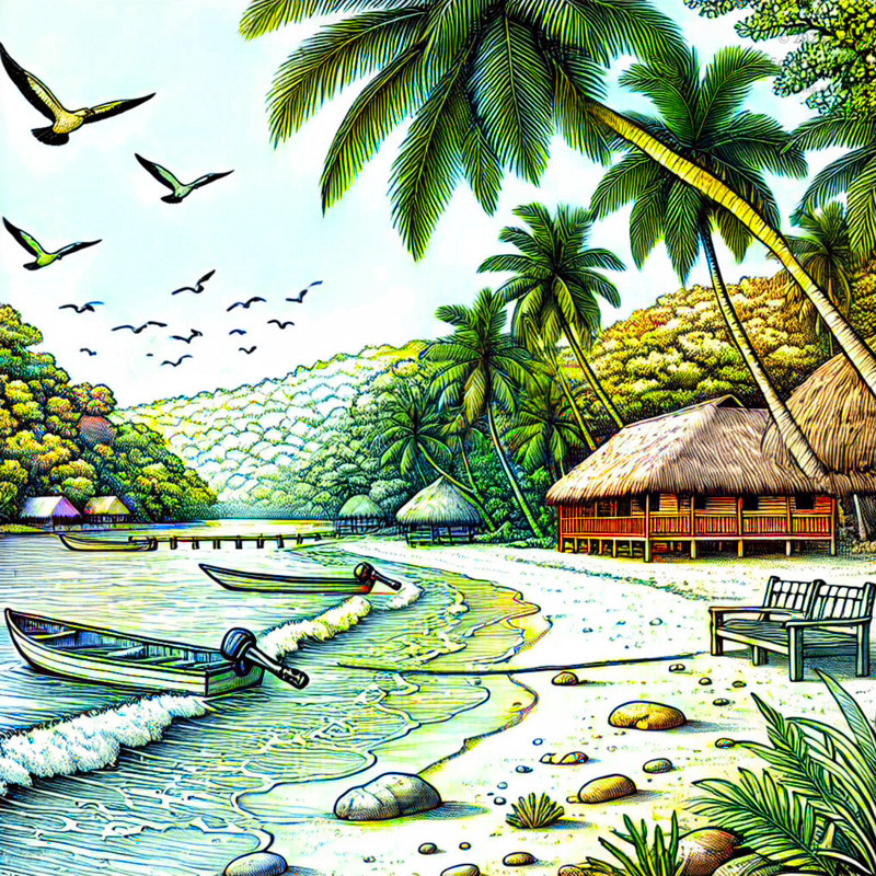 3. Roatán Island tropical beach and coral sea