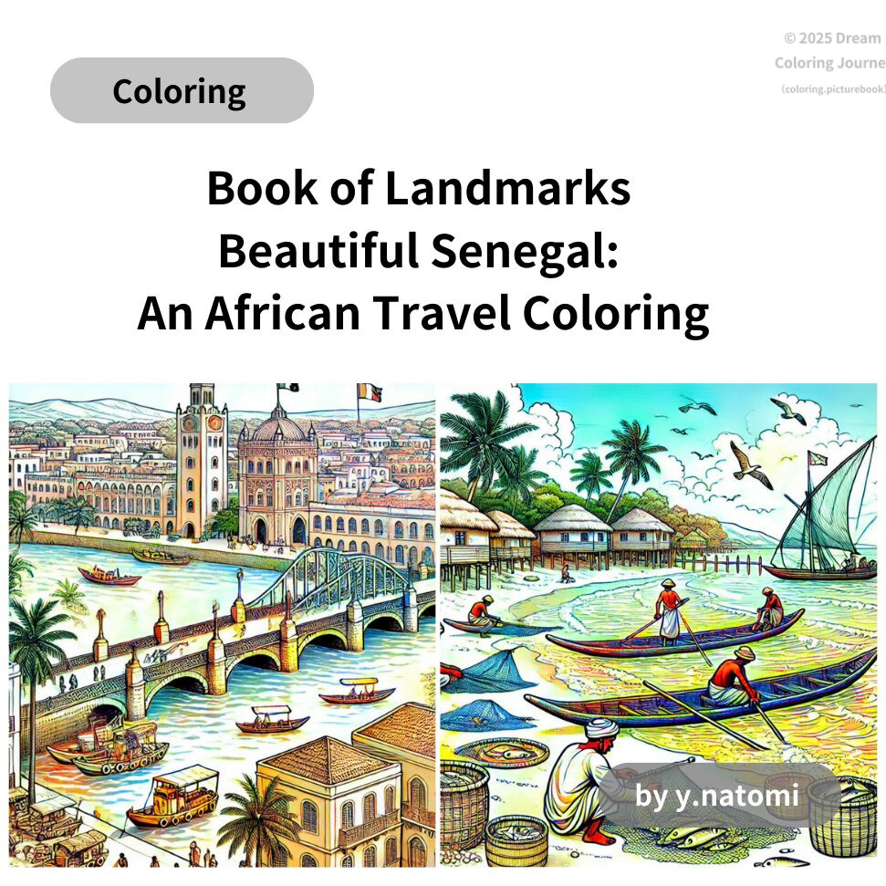 Book of Landmarks Beautiful Senegal: An African Travel Coloring