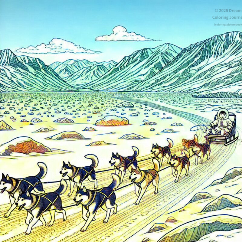 19. Dog Sledding Trail under Northern Skies