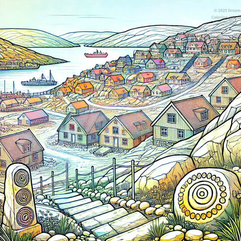 4. Qaqortoq Stone Art and Colorful Houses