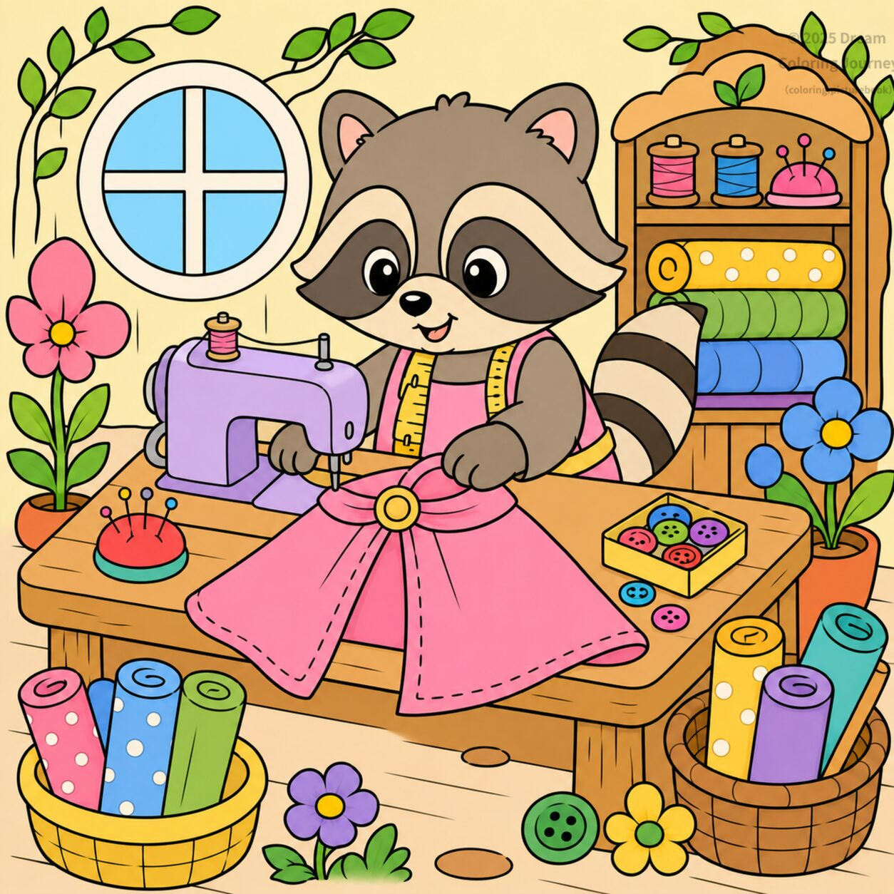 10. Raccoon Tailor Making a Royal Cape