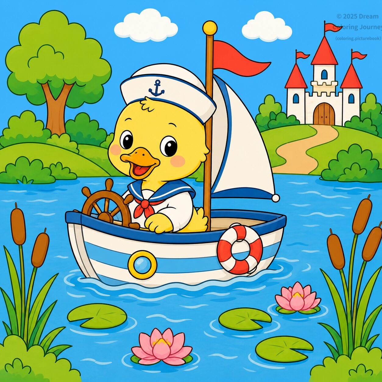 11. Duck Sailor on a Dreamy River Boat