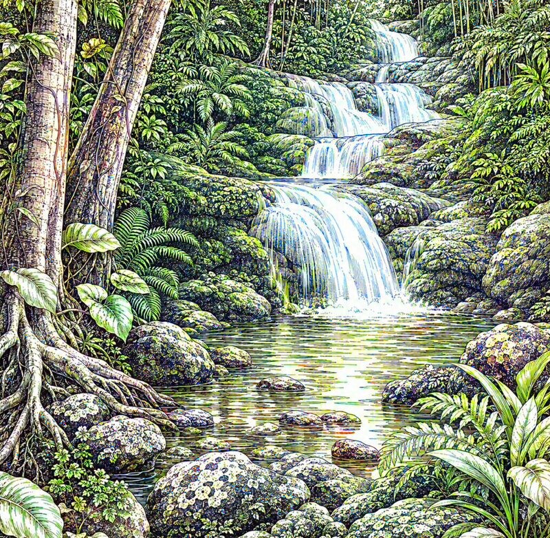 6. Mele Cascades Waterfall