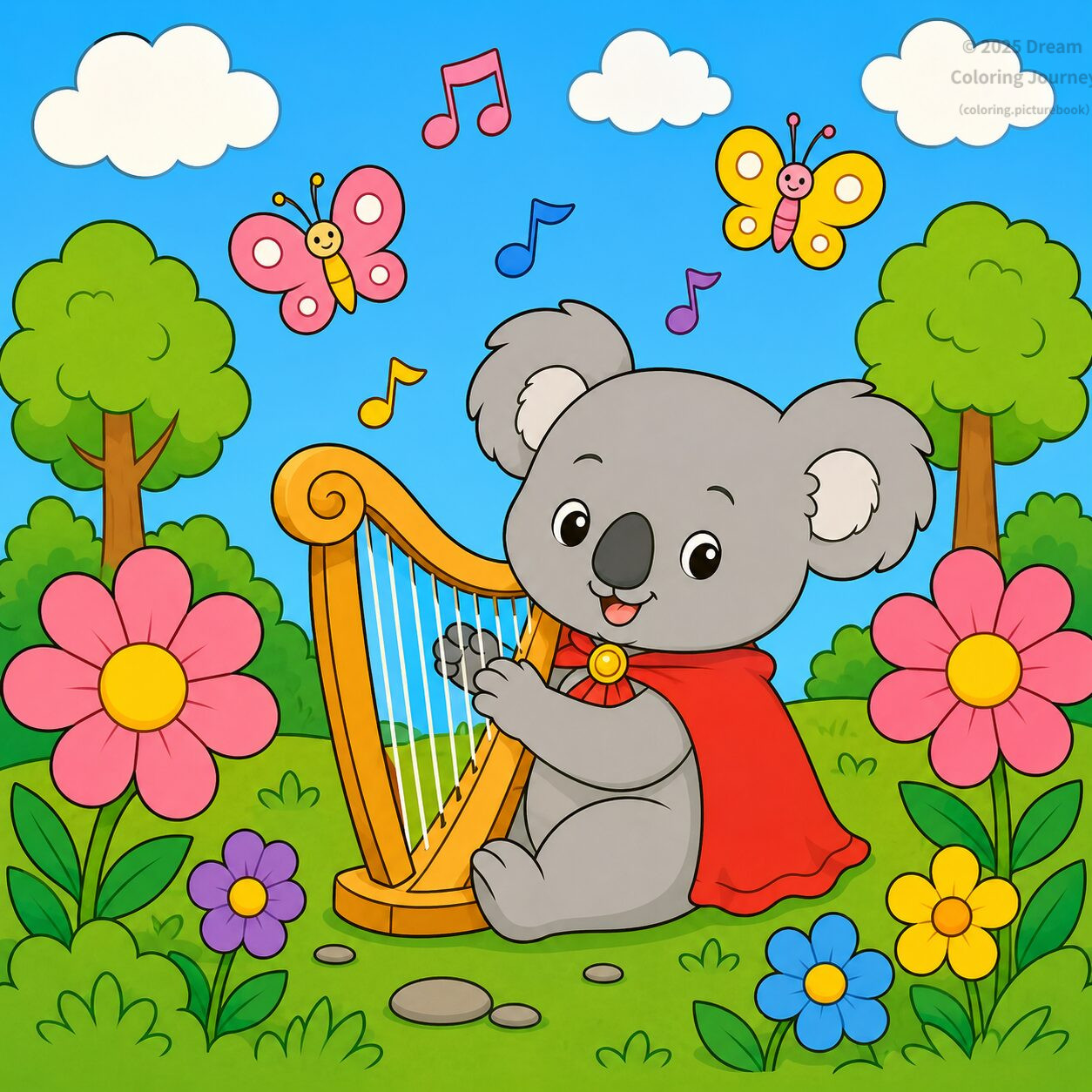 14. Koala Musician in the Fairy Meadow