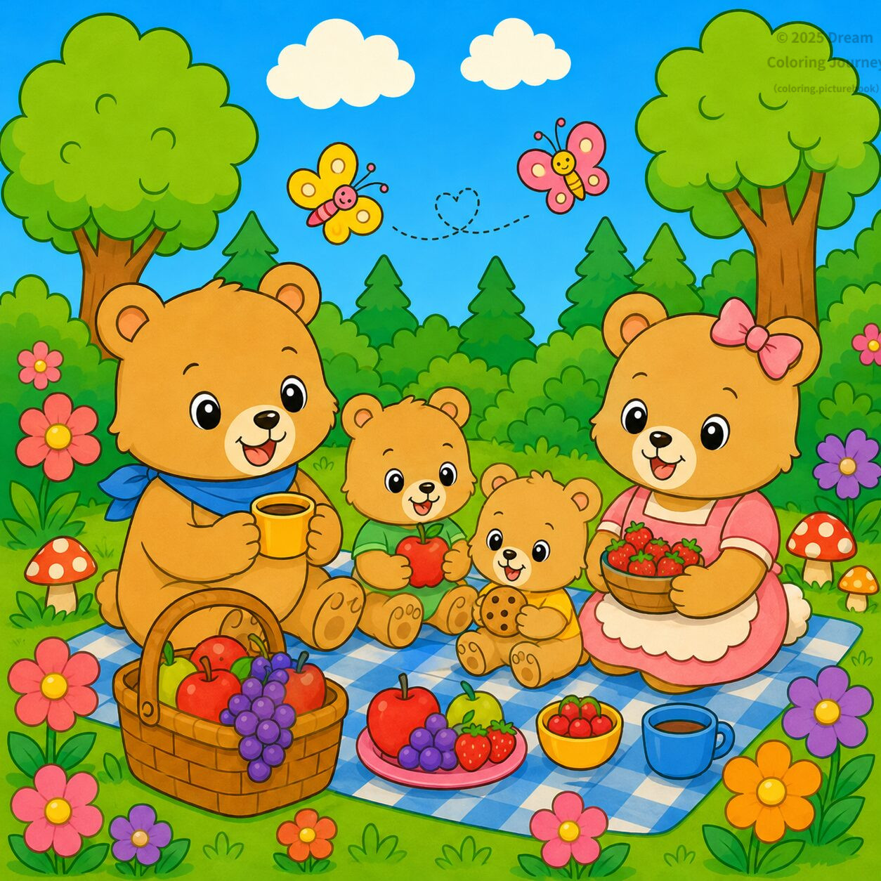 19. Bear Family at the Enchanted Picnic