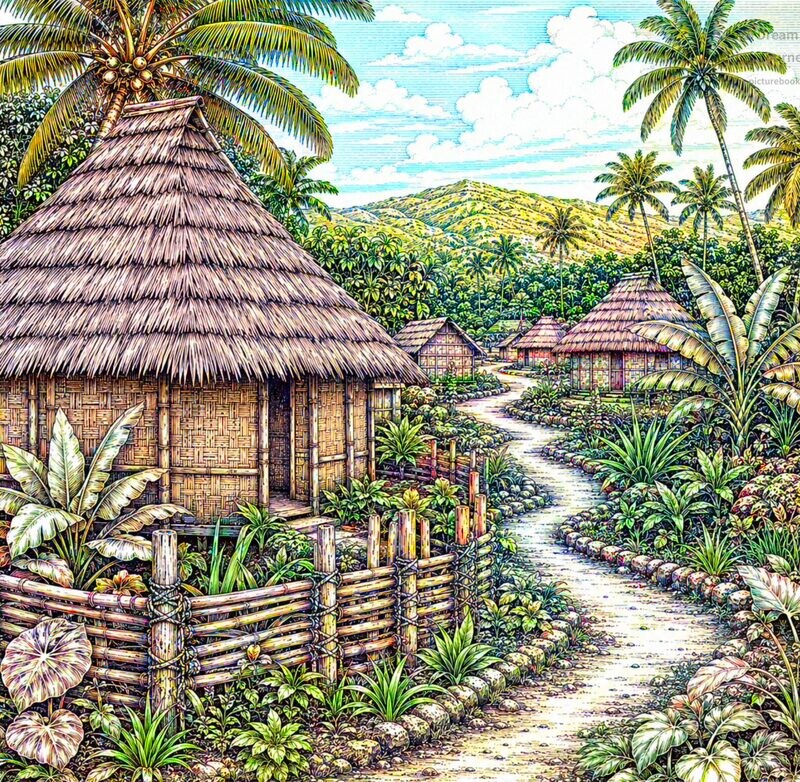 12. Traditional Vanuatu Village