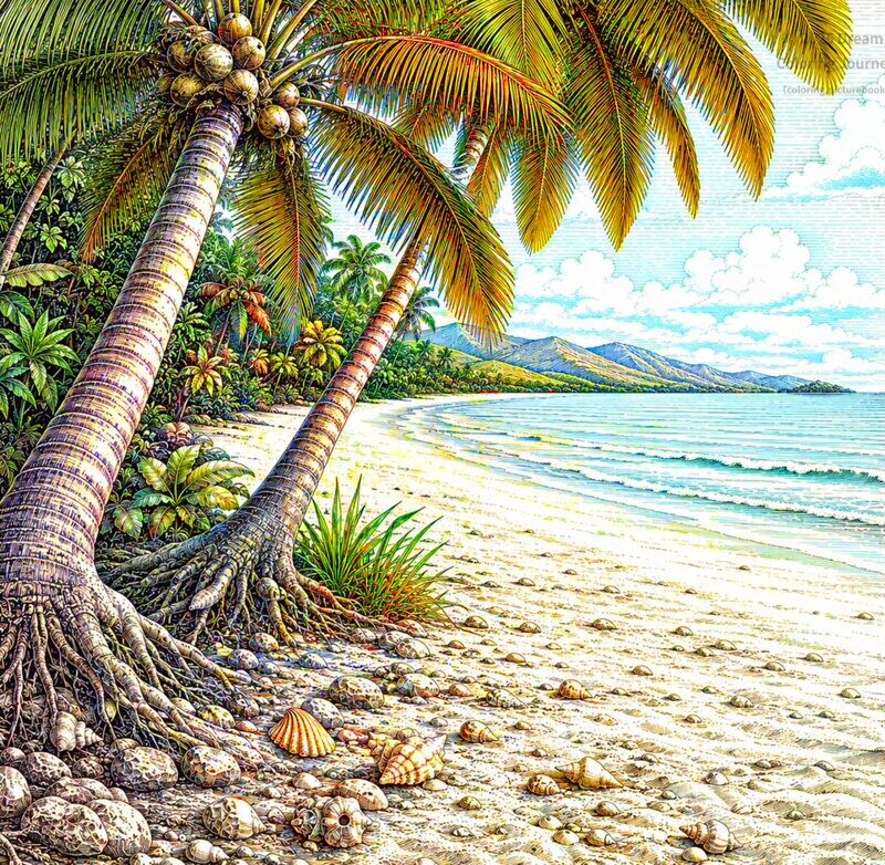 14. Coconut Palm Beach in Vanuatu