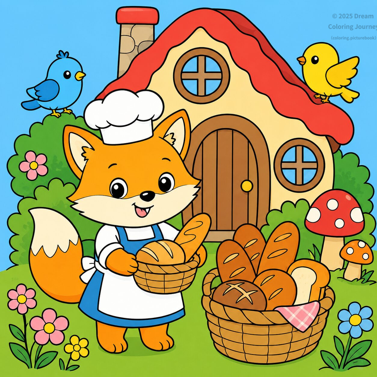 2. Fox Baker in a Magical Forest Bakery