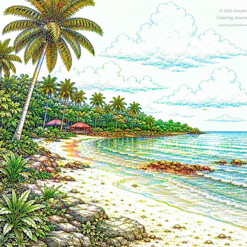 21. Serasa Beach Boats and Coastline