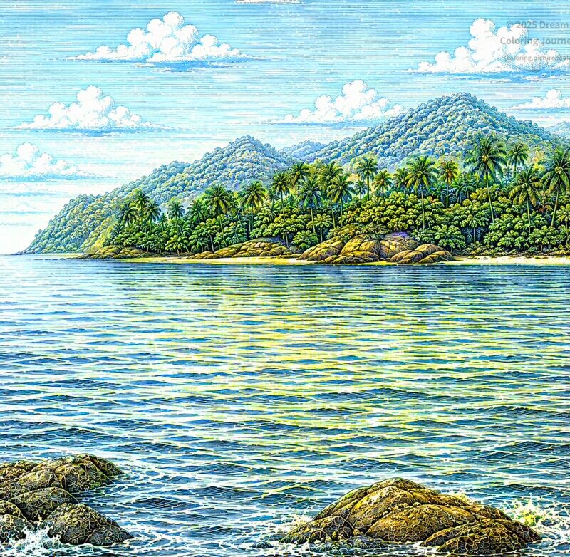 23. Remote Island View from the Sea
