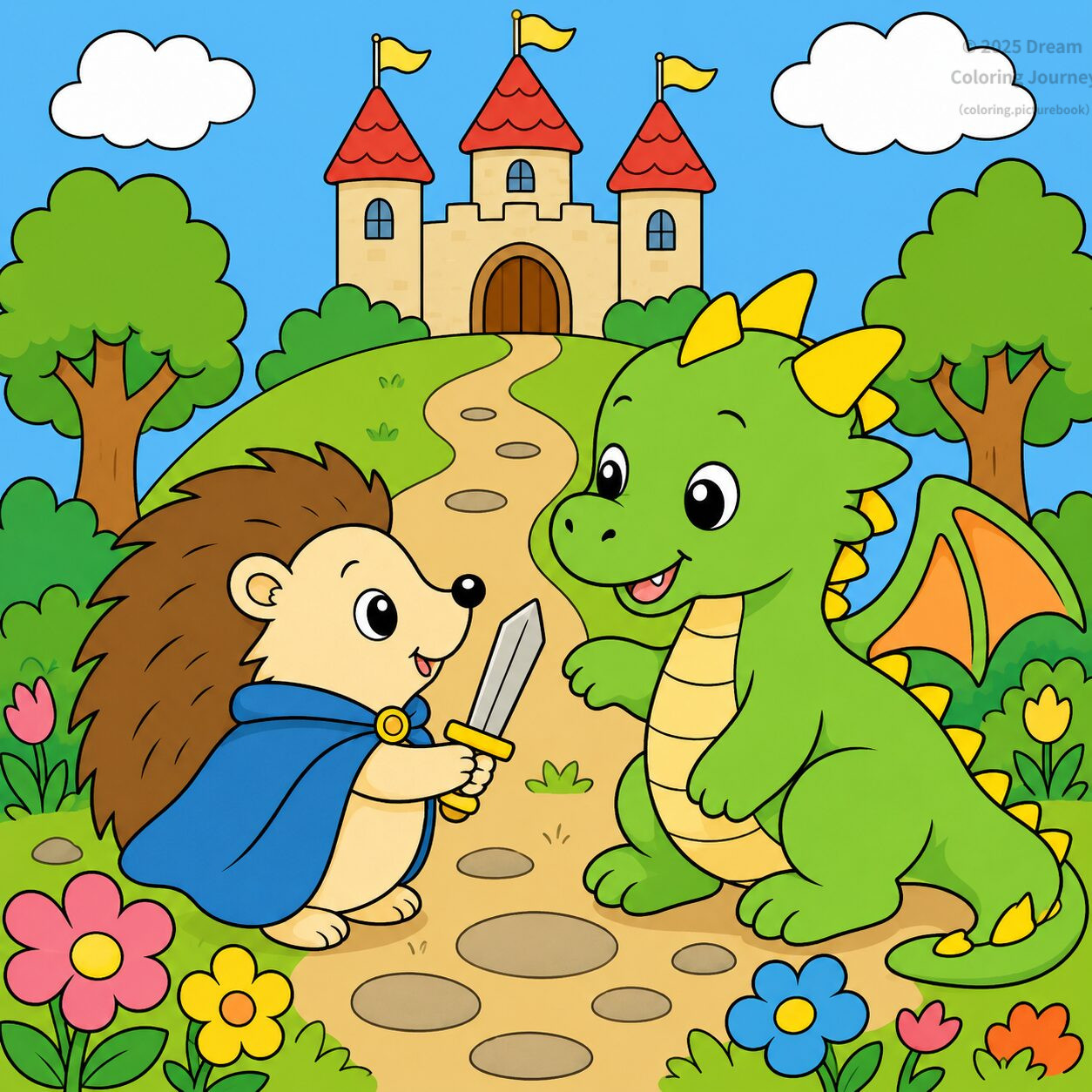 7. Hedgehog Knight and the Friendly Dragon