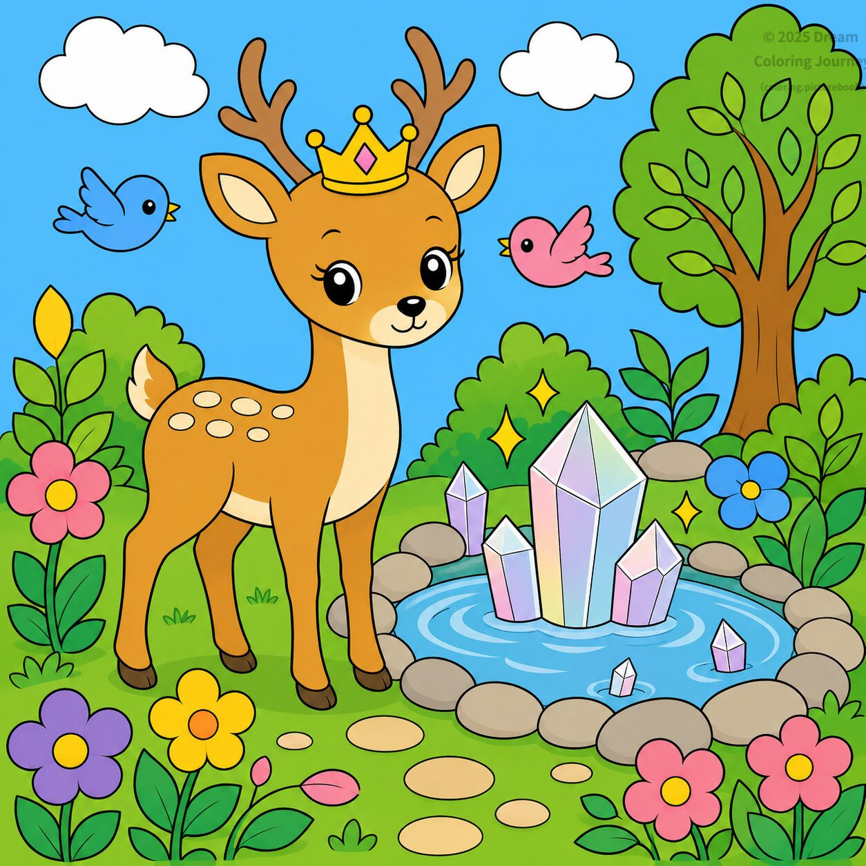 8. Deer Queen beside the Crystal Pond