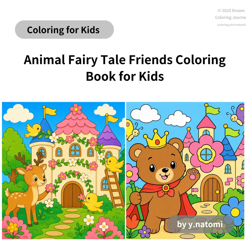 Animal Fairy Tale Friends Coloring Book for Kids