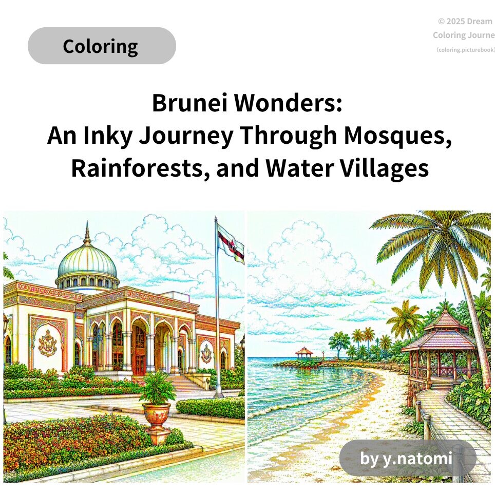Brunei Wonders: An Inky Journey Through Mosques, Rainforests, and Water Villages